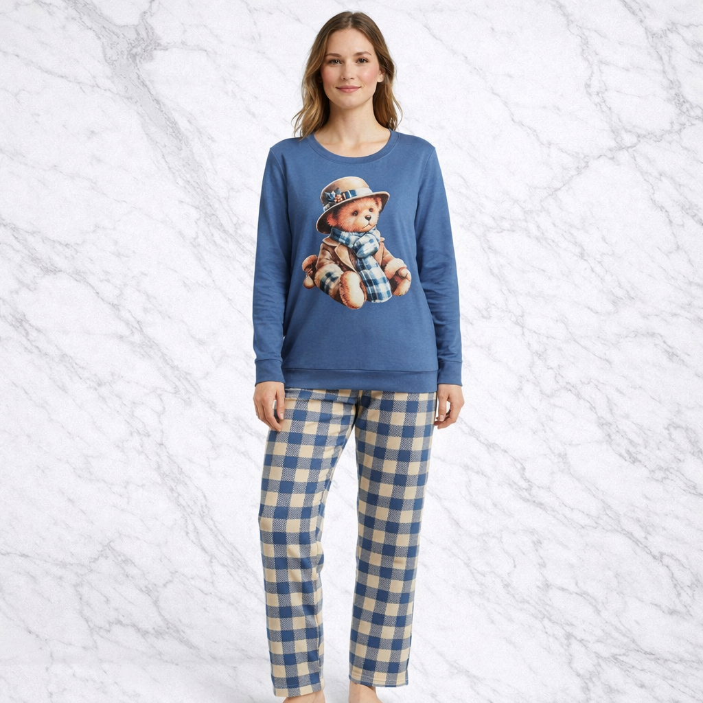 Pigiama caldo cotone orso