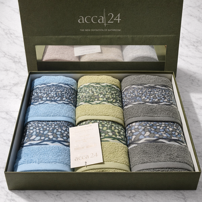 Asciugamani 3+3 Acca24 damascati