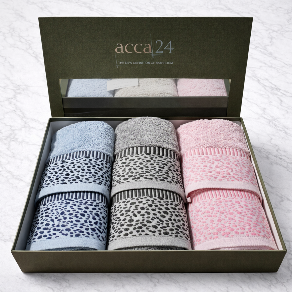 Asciugamani 3+3 Acca24 maculati