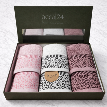 Asciugamani 3+3 Acca24 maculati