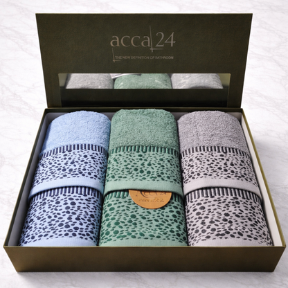 Asciugamani 3+3 Acca24 maculati
