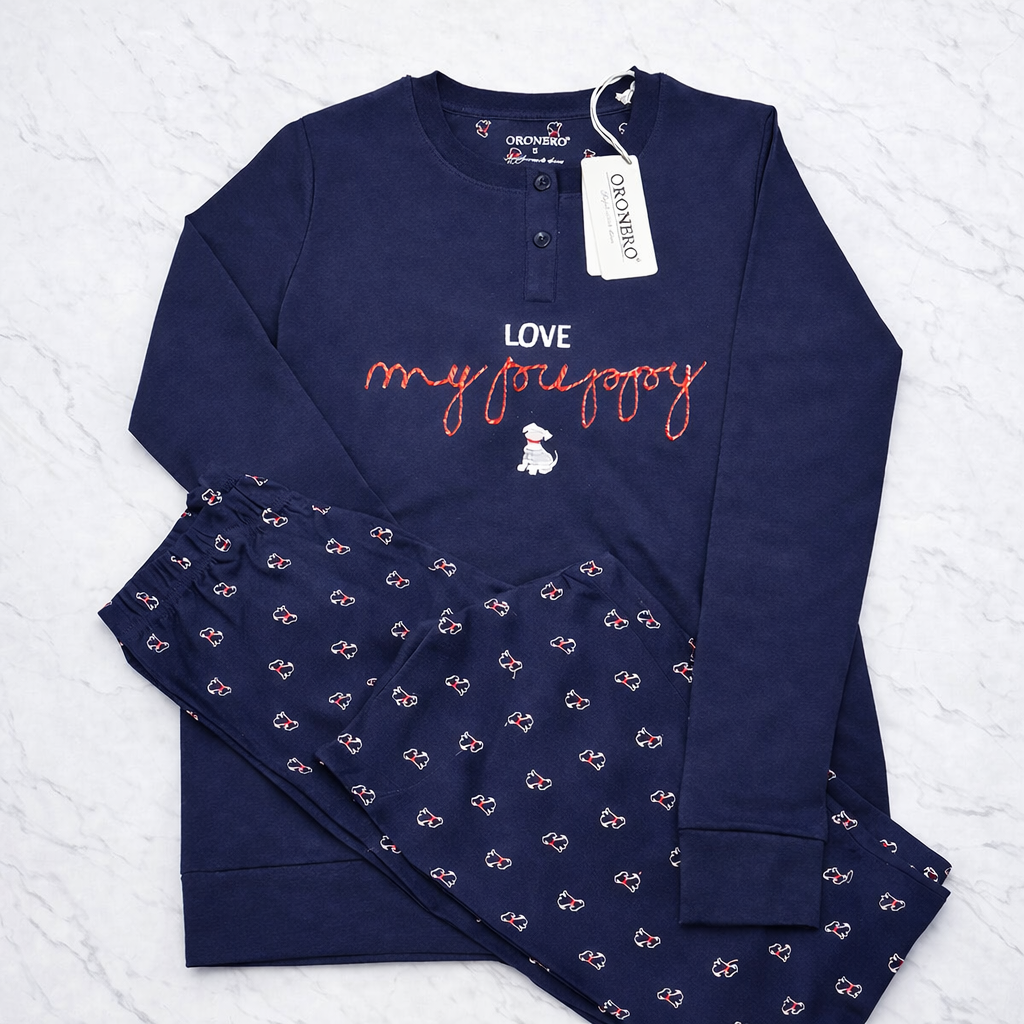 Pigiama caldo cotone puppy