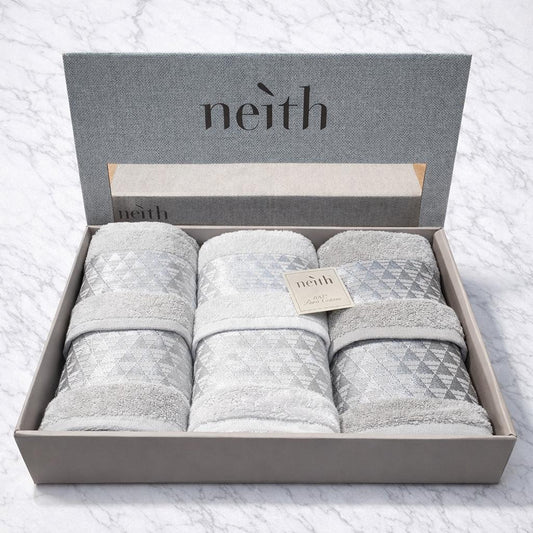 Asciugamano neith 3+3 grigie
