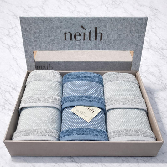 Asciugamani set 3+3 Neith pois