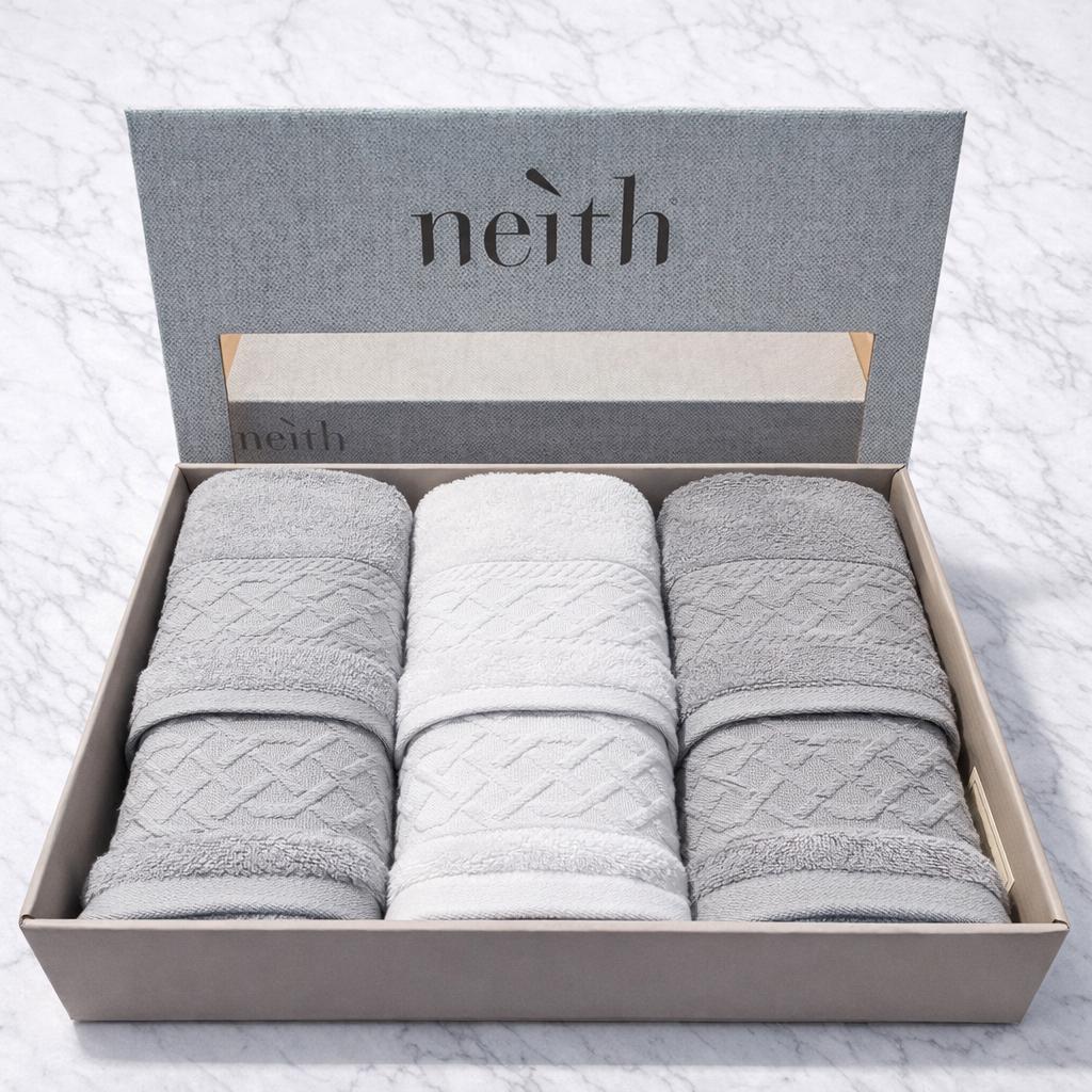 Asciugamano neith 3+3 grigie