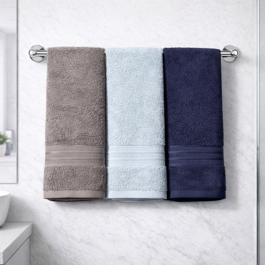 3 Asciugamani Vingi grandi colorate