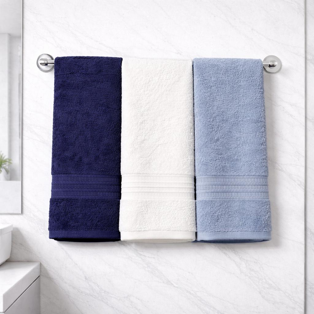 3 Asciugamani Vingi grandi colorate