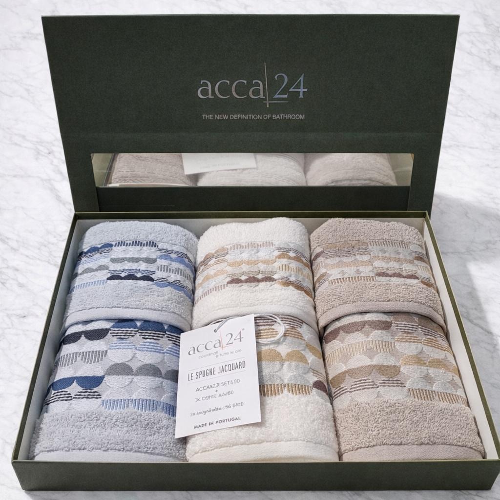 Asciugamani set 3+3 Acca24 circles