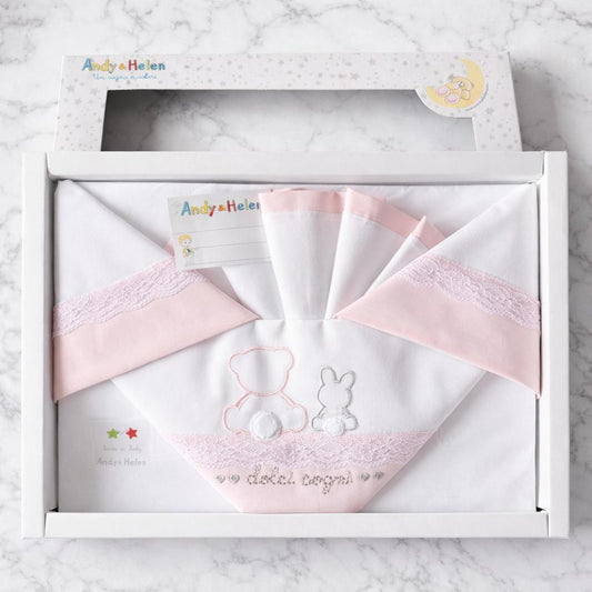 Lenzuolo culla ricamato