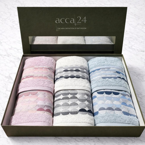 Asciugamani set 3+3 Acca24 circles